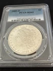 1885 O MORGAN SILVER DOLLAR PCGS MS65