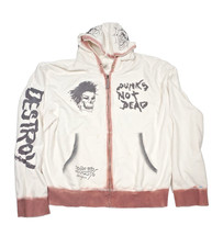 Vintage Y2K Ed Hardy Christian Audigier Punks Not Dead Hoodie XXL Zip Up Baggy