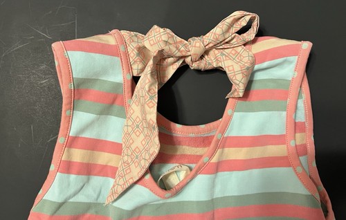 matilda jane Girls Striped Tank Dress With Pockets And Tie Vneck & Logo - Picture 9 of 13