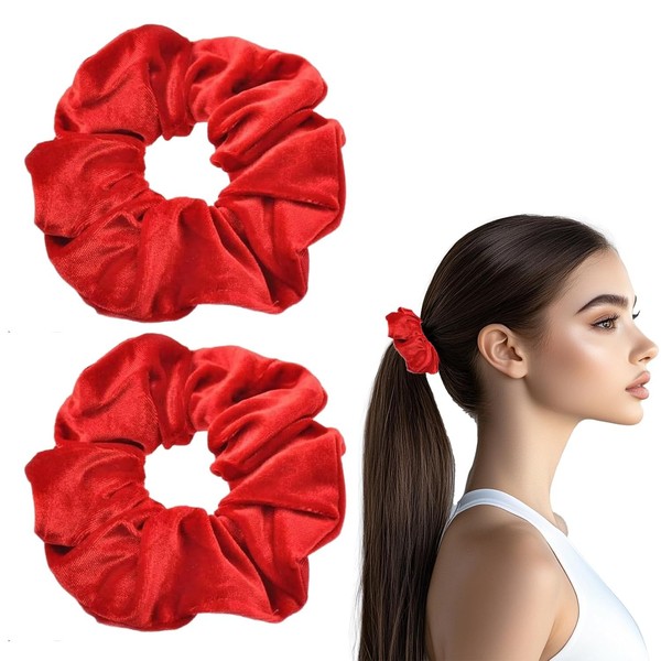 Haargummi Seide 2 StüCk Scrunchies Damen Haarband Haarschmuck Klein ZubehöR-image