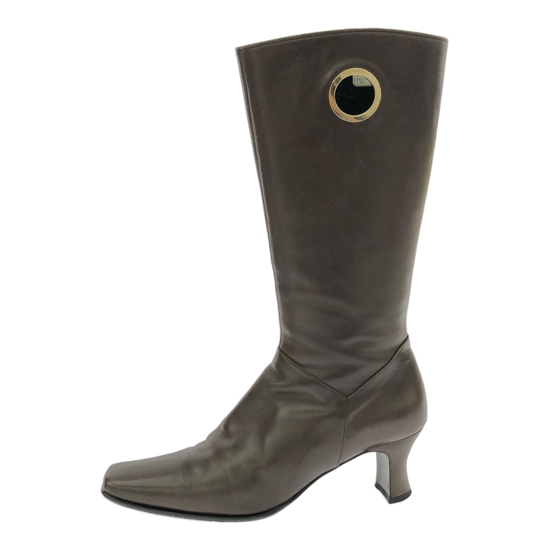 YVES SAINT LAURENT stivali pelle cerchio 6603 scarpe donna marrone usato0