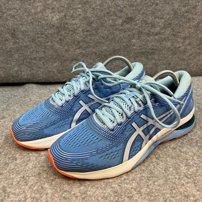 Asics Gel Nimbus 21 Women Running Shoes Blue Orange Athletic Sneakers Size 11