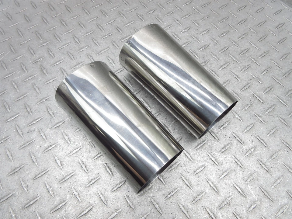 Harley Davidson Fat Boy 2002 FLSTF horquilla delantera tubo cromo cubierta protector conjunto par Foto 3 de 4