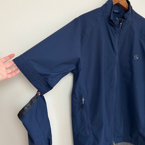 Zero Restriction Men’s Small Golf Jacket Blue Windbreaker Removable Sleeves - Picture 6 of 12