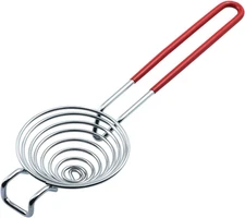 Egg Separator Food Grade Stainless Steel Egg Yolk White Separation Tool (Red)