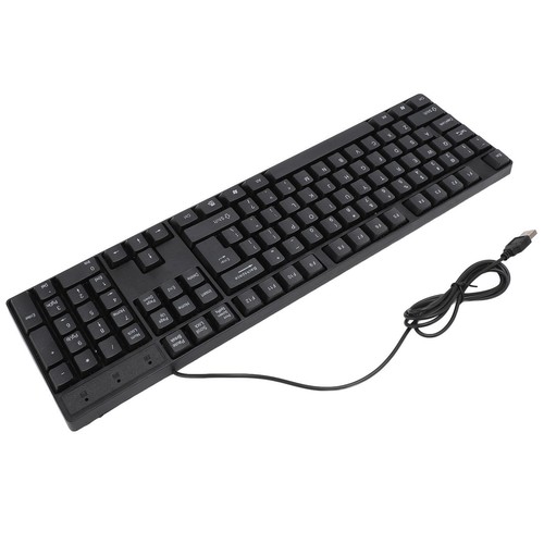 Wired USB Keyboard Mouse Set Ergonomic 104 Keys Keyboard Comfortable Grip Mou FY - Afbeelding 3 van 24