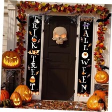 Halloween Door Banner, Trick or Treat Front Door Decorations 71 x 12 in
