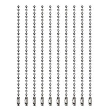 Durable 3.9 Inch Bead Ball Chains - 10 Pcs Stainless Steel Keychain Extensions