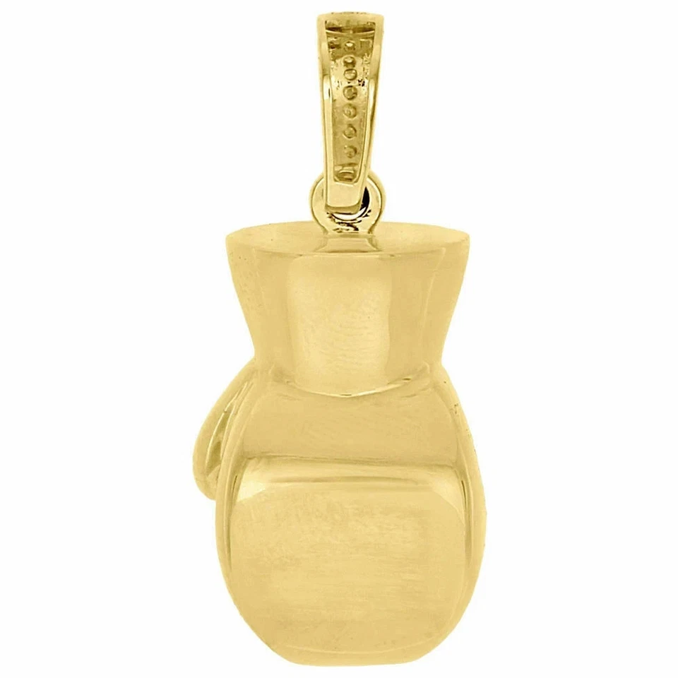 Guante de Boxeo Colgante Hombre 3D Diamante Redondo 1" Dije 0.80 CT Oro Amarillo 14K FN Foto 3 de 4