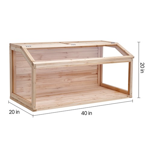 Wooden Hamster Cage Habitat 40in x 20in x 20in Clear Window Small Animals Cage - Picture 8 of 12