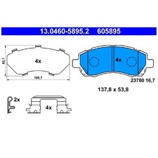 Satz Bremsbeläge Bremsklötze vorne für Subaru Impreza GC GFC GF GG | 24563339