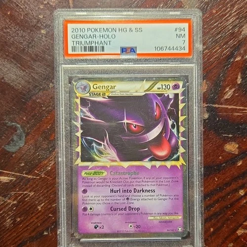Pokémon Gengar Prime Holo Triumphant 94/102 Ultra Rare 2010 PSA 7 English