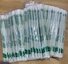ECO-Choice 10" Jumbo Wrapped Plastic Compostable Straws, Green, 300/BAG - NEW
