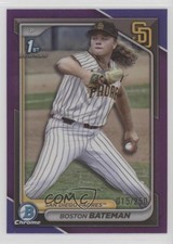 2024 Bowman Draft Chrome Purple Refractor 15/250 Boston Bateman #BDC-34 6ns
