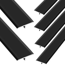 6 Pcs Aluminum T Molding Floor Transition Strip, 36 X 3/4 Inches Matte Black Doo