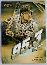 2019 Topps Fire Maximum Velocity Gold Minted Miguel Cabrera MV-2 Detroit Tigers