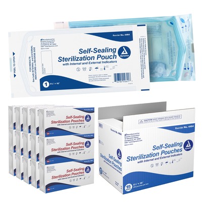 Dynarex Sterilization Pouches 5.25'' x 10'' 3000 Count