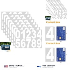 80 PCS 3 Inch Reflective Mailbox Numbers Stickers for Outside Self Adhesive