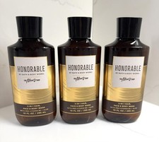 3 Bath Body Works Mens Collection HONORABLE Wash Shower Gel 3 in 1 Hair Face