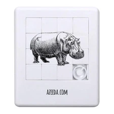 'Peaceful Hippotamus' Sliding Puzzle (PZ00033296)