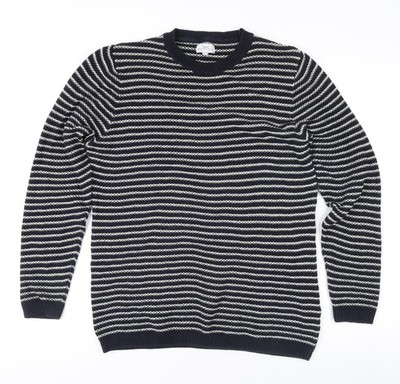 Next Damen Strickpullover blau gestreift, Größe M