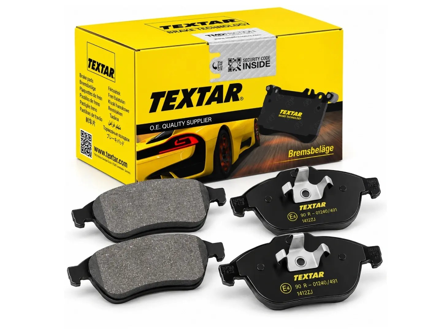 Fits TEXTAR 2570201 Brake Pad Set, disc brake 2570201 Brake pads set front , fi - Image 2