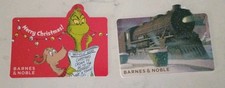 2 Barnes & Noble Gift Cards, Christmas & Train Collectible, Mint, 2025, 2026