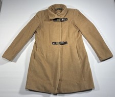 Lauren Ralph Lauren Camel Wool Blend Toggle Buckle Coat Small
