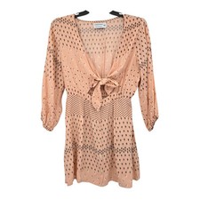 Anthropologie Women's Bow Tie Dress Beige Size 6