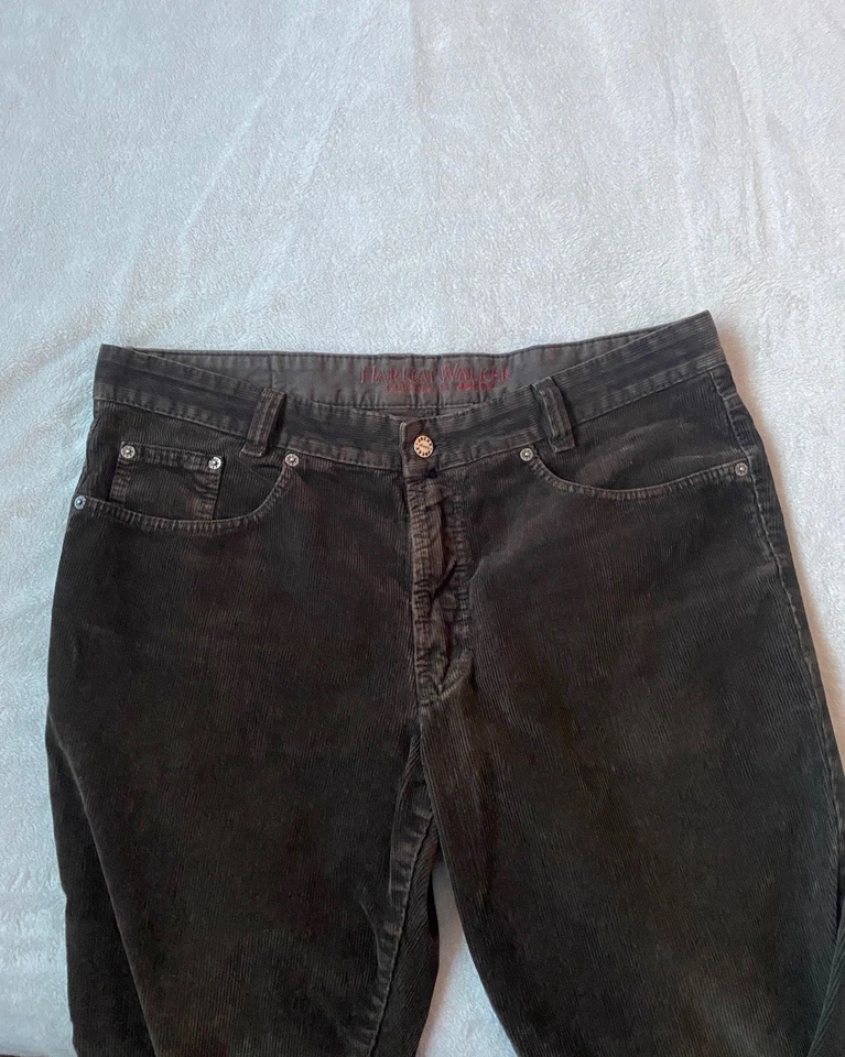 Pantalones de mezclilla JOKER de pana Harlem Walker marrón de pierna recta para hombre talla 38x32 Foto 3 de 4