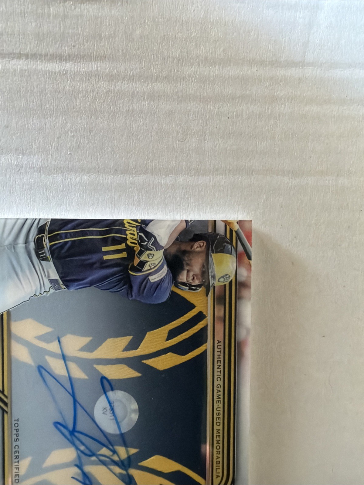 2026 Topps Tribute Jackson Chourio MIL Prime Patch Auto Relic PPA-JAC 1/1 Black view 2
