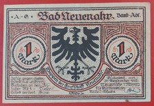 Germany Neuenahr 1 Mark Reihe 2 1922 XF