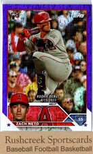 2023 Topps Update #US329 Zach Neto /799 RC Rookie Purple Foil