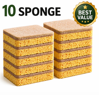 10er Pack Öko kompostierbarer Schwamm Küche Geschirr Schwamm biologisch abbaubar UK