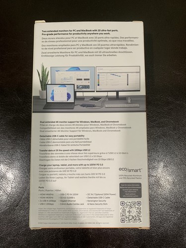 Dual Monitor Adapter usb-c to HDMI Mac Window Chromebook New - Picture 2 of 2
