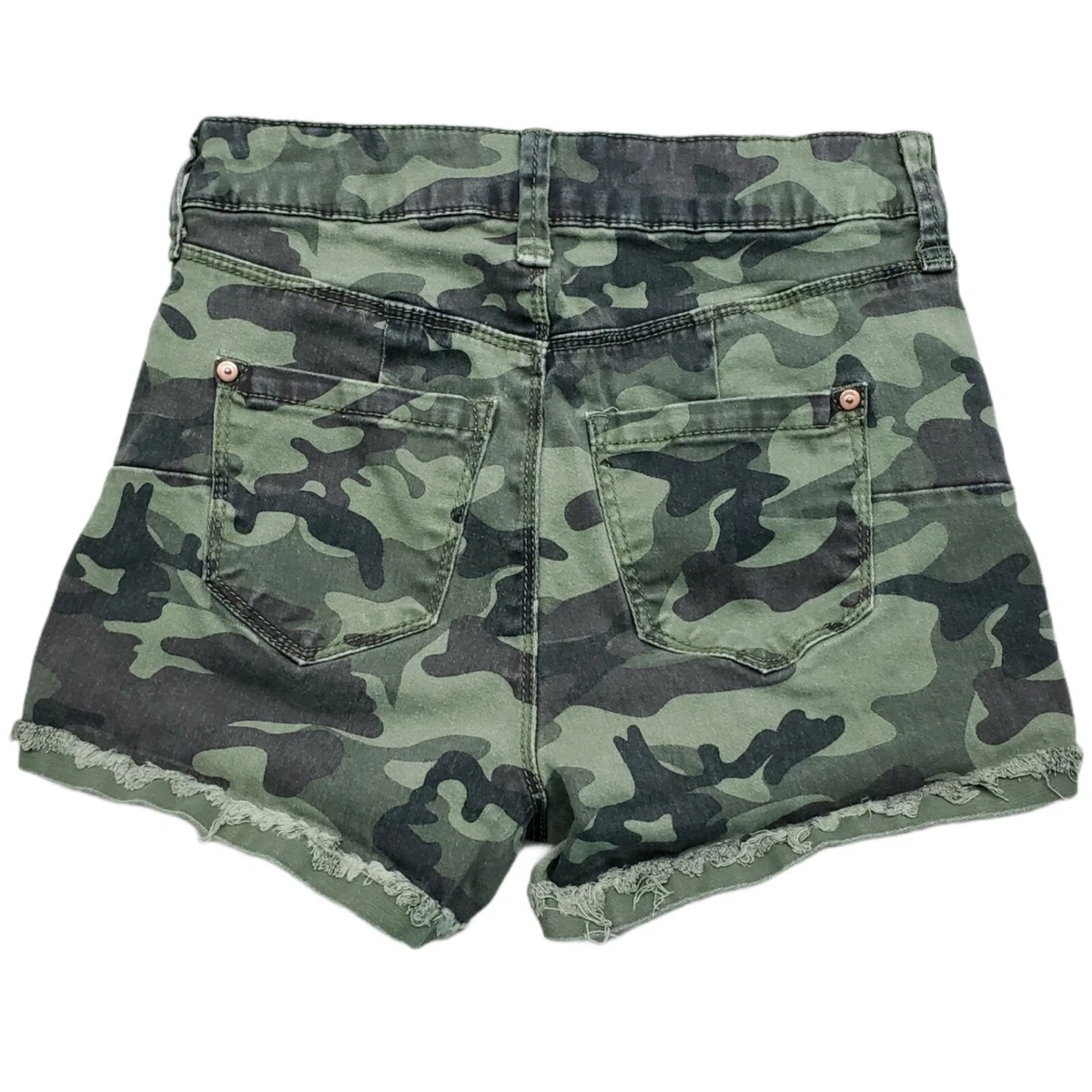 High rise 2025 camo shorts