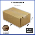 1-200 6x3x2“EcoSwift”纸板包装邮寄运输瓦楞纸箱纸箱