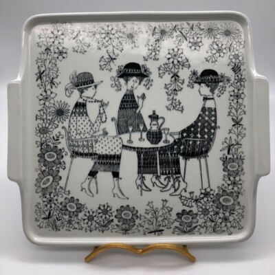 Emilia Arabia Tray 1950 s Made in Finland By Raija Uosikkinen Rare Vintage