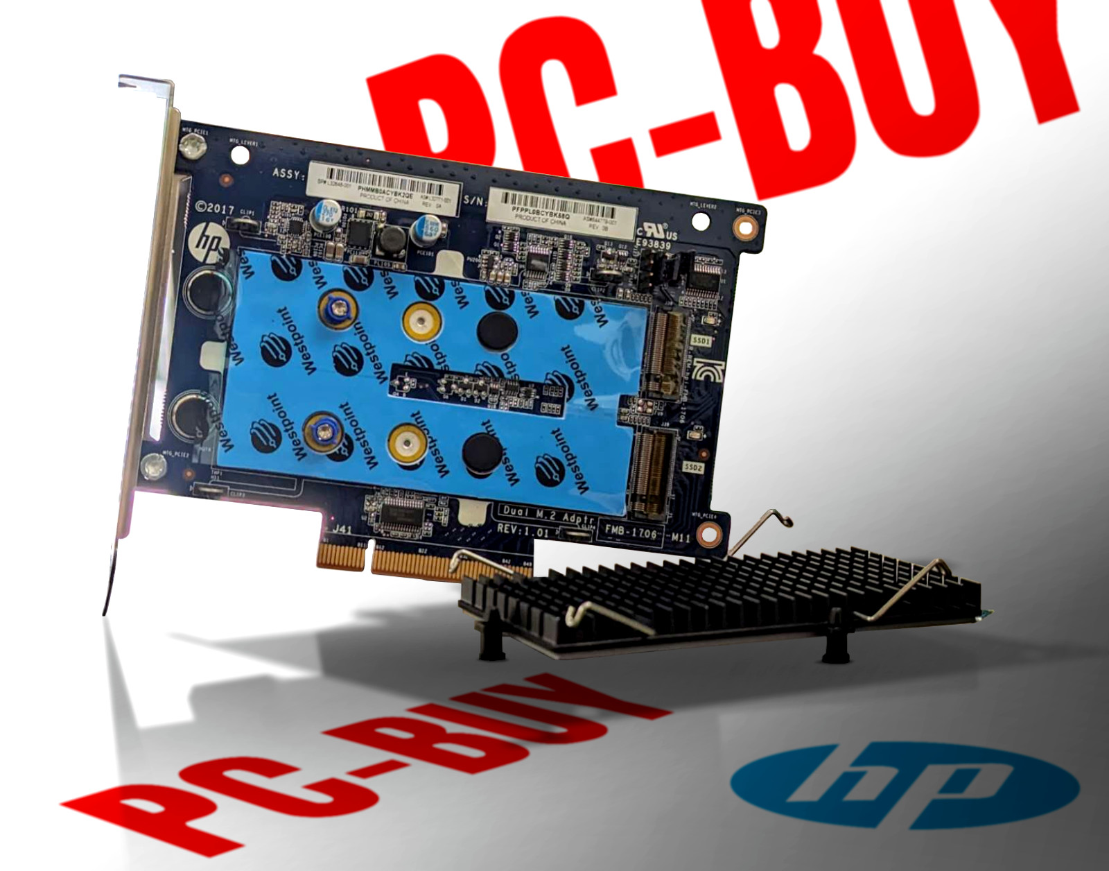 M.2 NGFF to Desktop PCIe x8 x16 NVMe SATA Dual SSD PCI Express Adapter Card