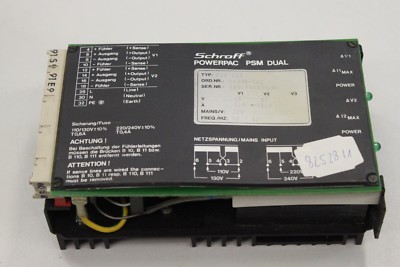 SCHROFF Powerpac PSM 215 PSM215 DUAL Netzgerät Linearregler AC DC 11005-142