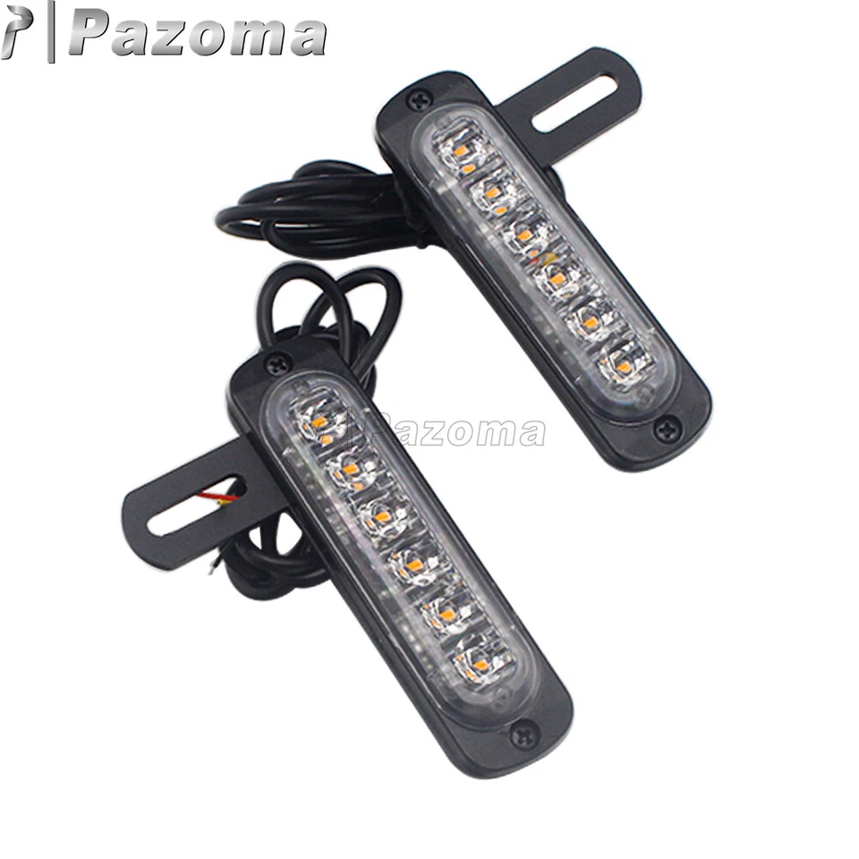 B6 License Plate Auxiliary LED Taillight Brake Light For Honda Harley Cafe Racer - Image 4 of 4