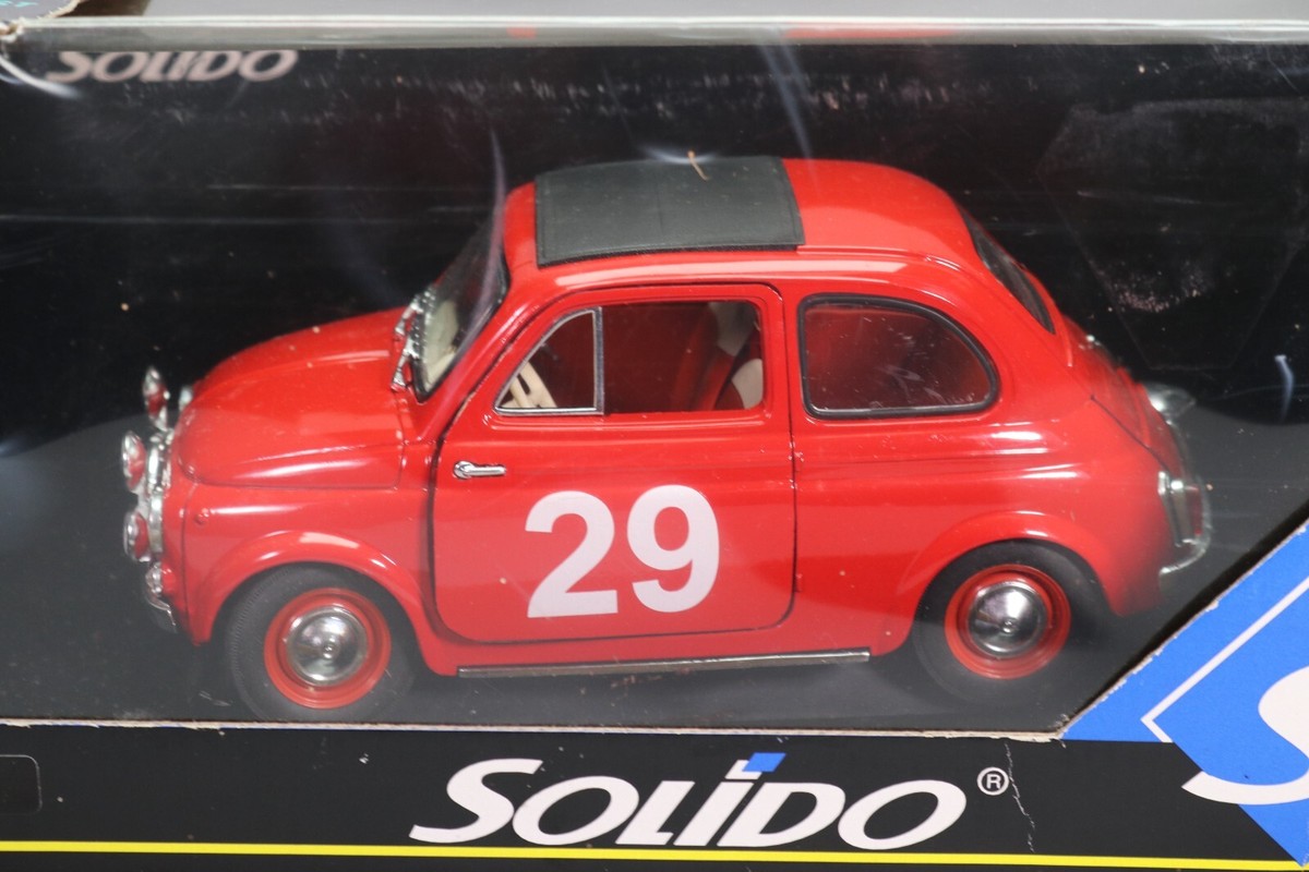 Solido Prestige 8044 – Fiat 500 WRC 1965 Rouge 1/18 – Collection Miniature Voiture De Sport