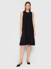 MAX MARA Leisure Black Ribaldo Day Dress Stretch-Jersey Center Seam Small  4/6