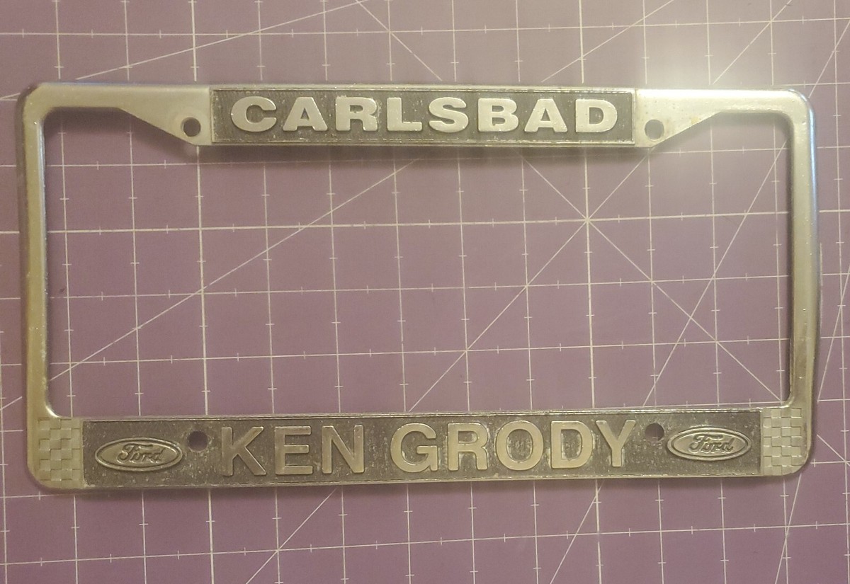 Ken Grody Ford metal License plate frame Carlsbad California