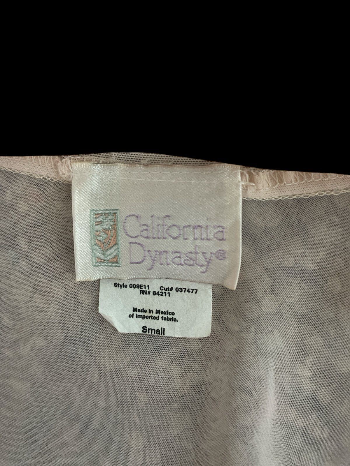 Vintage California dynasty, nightgown, peach, lin… - image 4