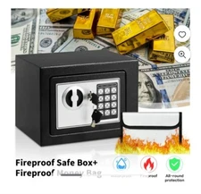 0.2 Cubic Feet Electronic Digital Safe Box, Steel Money Safe Box for Home