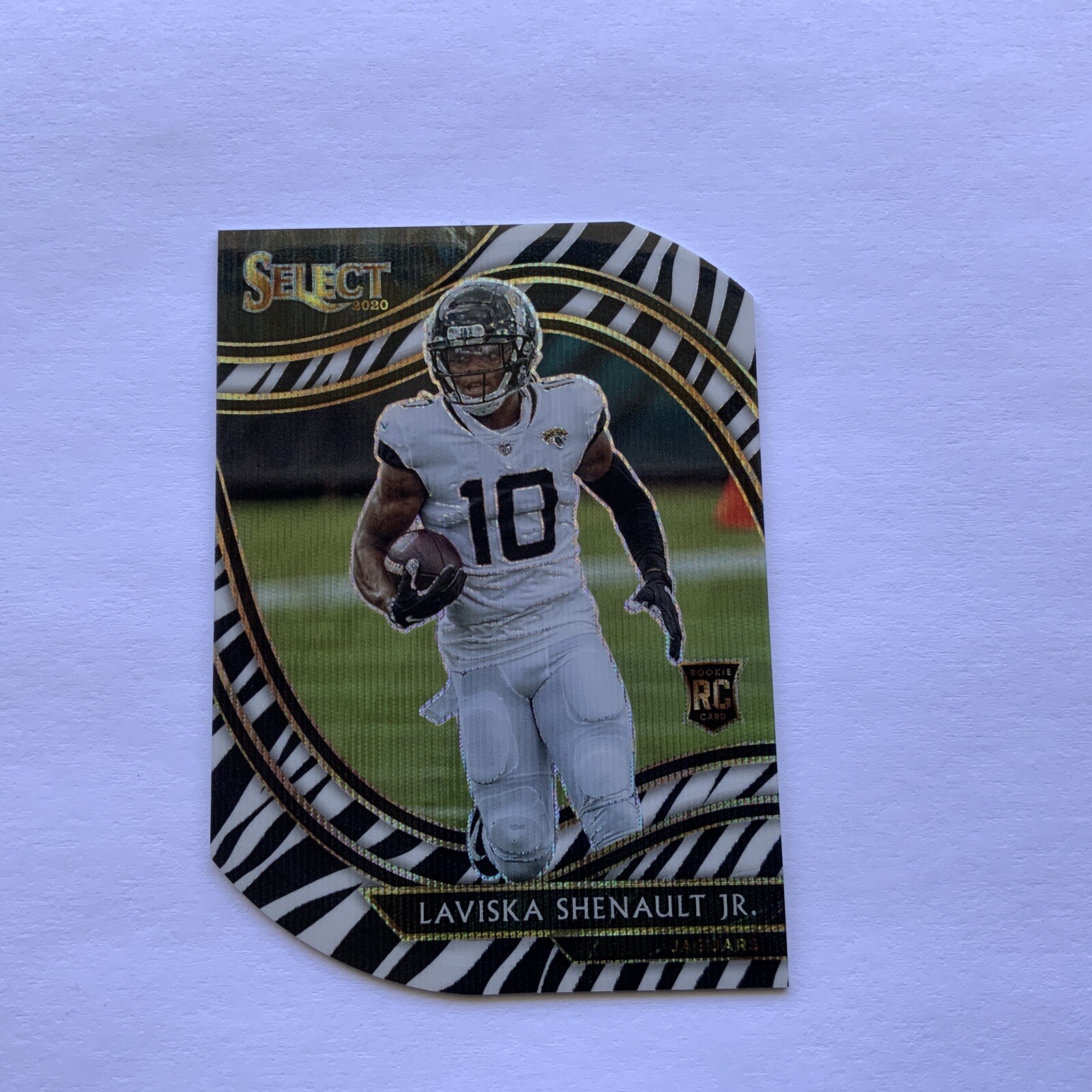 Laviska Shenault Jr 2020 Select Field Level Prim Zebra SSP Rookie Die-Cut Jags