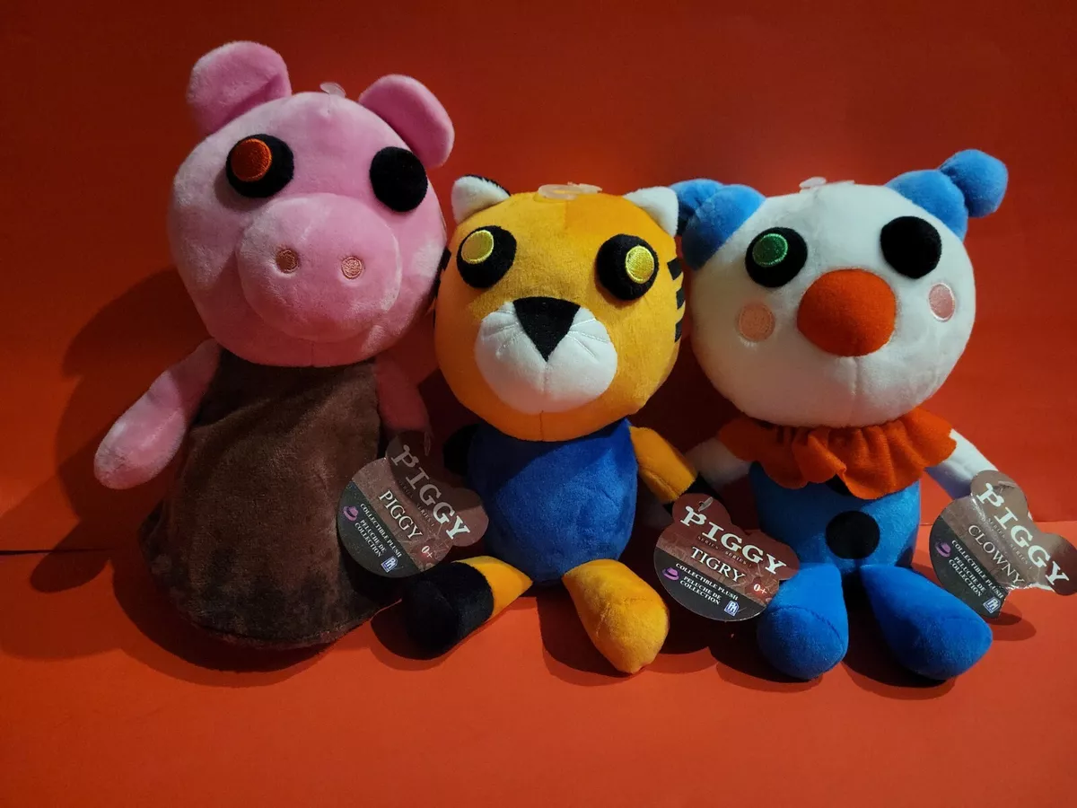 PIGGY Roblox Collectible Plush Series 1 - Clowny, Piggy and Tigry