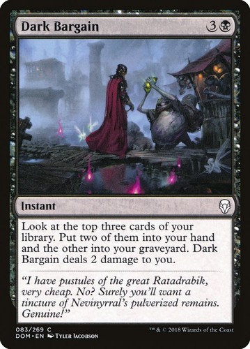 1x Dark Bargain - Foil - Dominaria - Lightly Played, English - MTG!