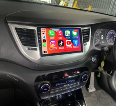 Carplay For Hyundai Tucson 2015-2019 Android 13 Car Stereo Radio GPS Navi + Cam